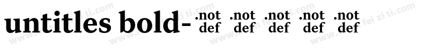 untitles bold字体转换